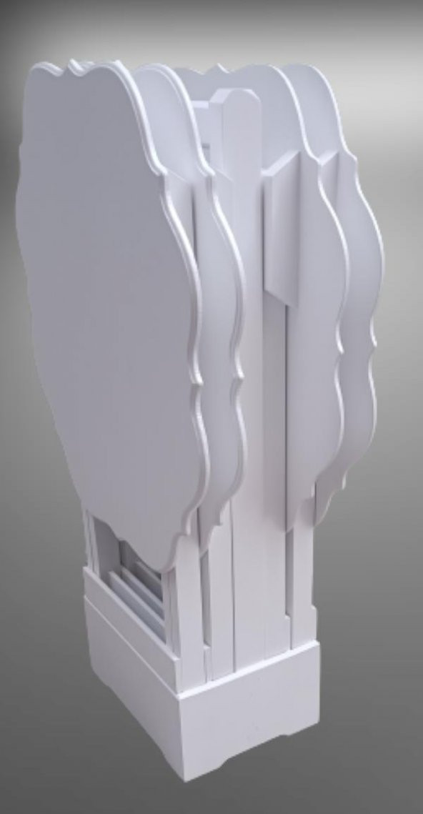 Çanta Zigon 90094 Sehpa Yonca Takım Model Ahşap MDF Parlak Beyaz Lake Renk Elyapı - 8