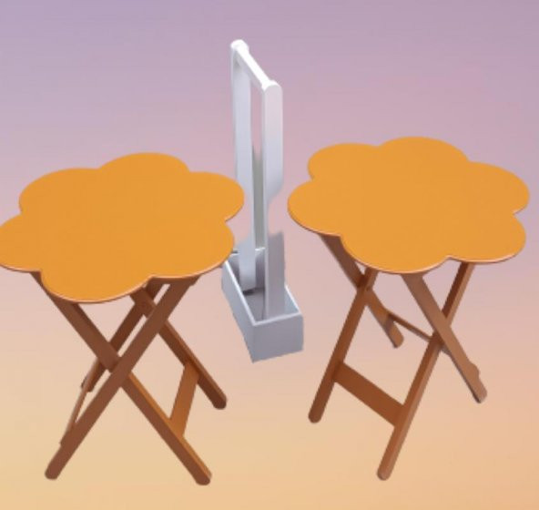 Çanta Zigon 90099 Papatya Model İkili Takım Ahşap MDF Hardal hardal Renk El Yapım - Resim 4