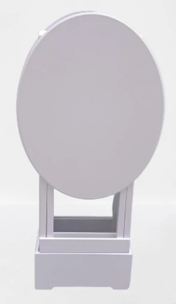 Çanta Zigon 90126 Sehpa Oval Model İkili Takım Ahşap Mdf Beyaz Renk Uyumu El Yapı - 2
