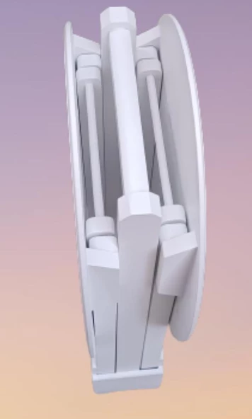Çanta Zigon 90126 Sehpa Oval Model İkili Takım Ahşap Mdf Beyaz Renk Uyumu El Yapı - 3