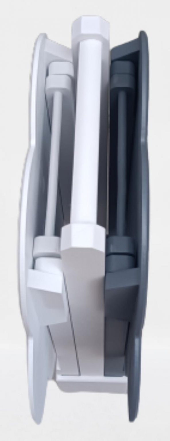 Çanta Zigon 90101 Papatya  Model 2li Tk Ahşap MDF Beyaz-Gri Renk Uyum El Yapım - Resim 5