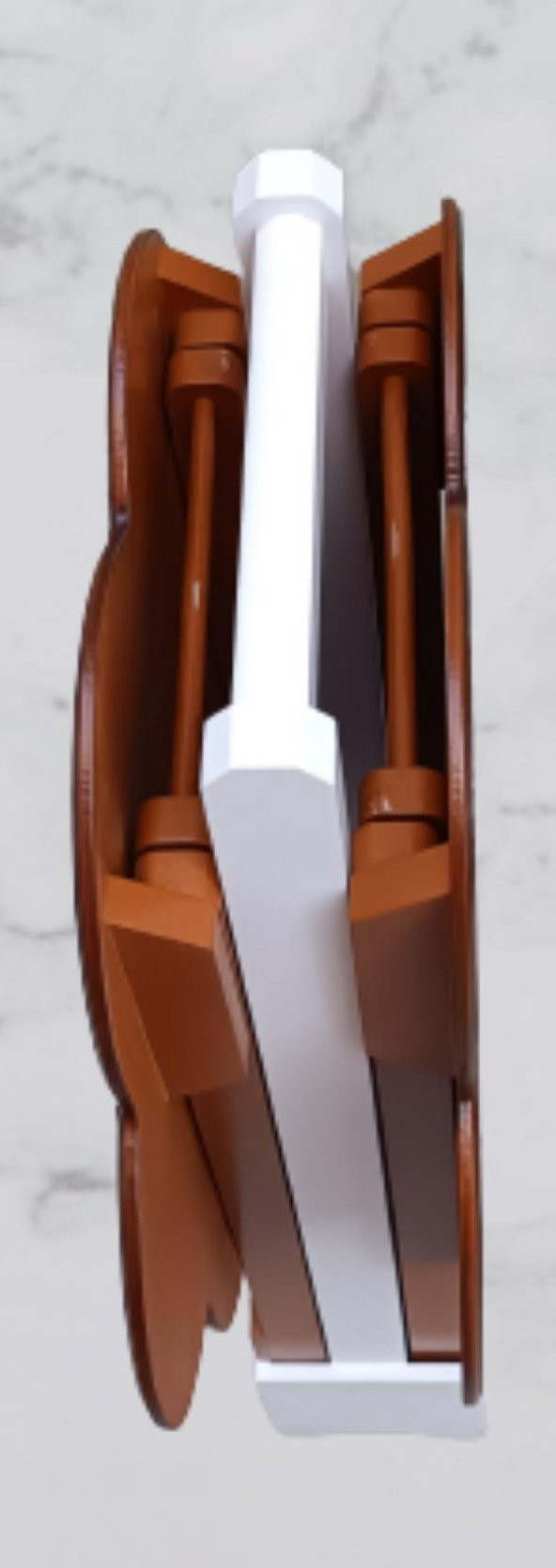Çanta Zigon 90103 Sehpa Papatya Model 2li Takım Ahşap MDF Ceviz Renk Uyum El Yapı - 6