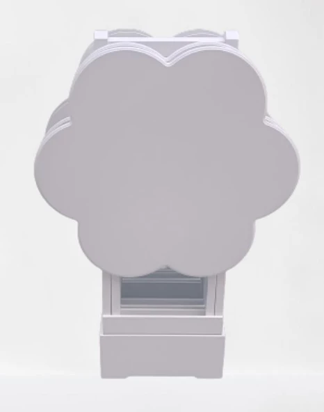 Çanta Zigon 90114 Sehpa Papatya Dörtlü Model Ahşap MDF Parlak Beyaz Renk El Yapım - 7