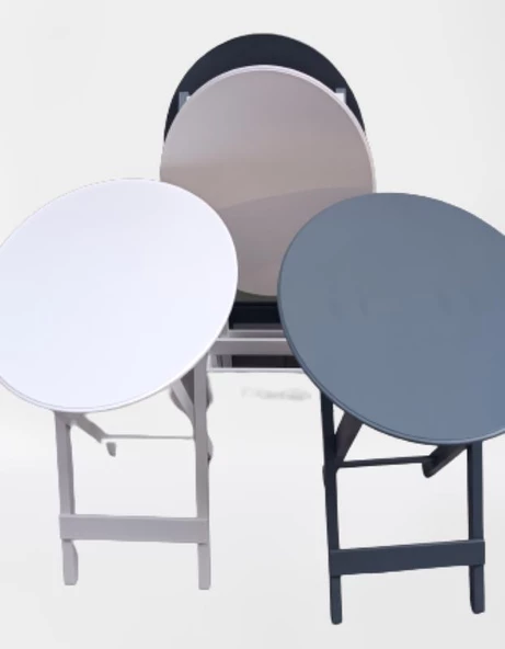 Çanta Zigon 90132 Oval Model Dörtlü Ahşap MDF Parlak Beyaz Gri Renk Uyum El Yapım - 6