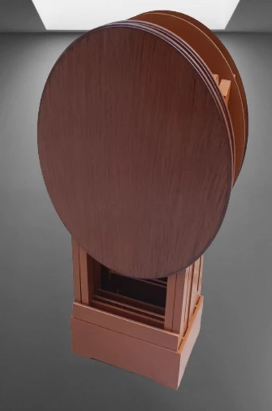 Çanta Zigon OVAL 90135 Dörtlü Model Ahşap MDF Parlak Ceviz Lake El Yapımı - 6