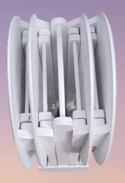 Çanta Zigon 90136 Oval sehpa Dörtlü Model Ahşap Mdf Parlak Beyaz Renk El Yapım - 7