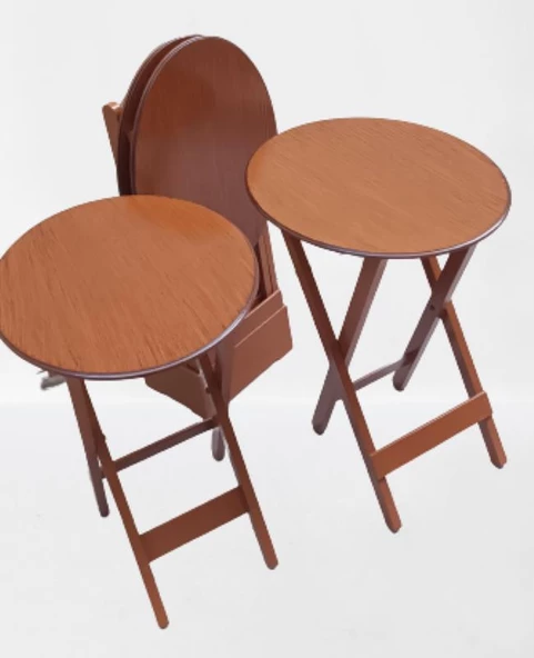 Çanta Zigon OVAL 90135 Dörtlü Model Ahşap MDF Parlak Ceviz Lake El Yapımı - 2