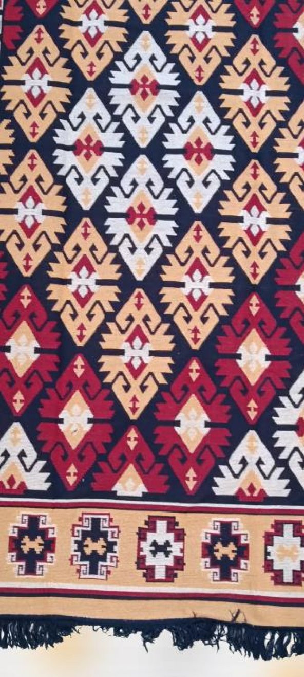 Kilim Antik 120-180 Otantik 90150 motif Model Nature Boya Çift Taraflı El yapım - 2