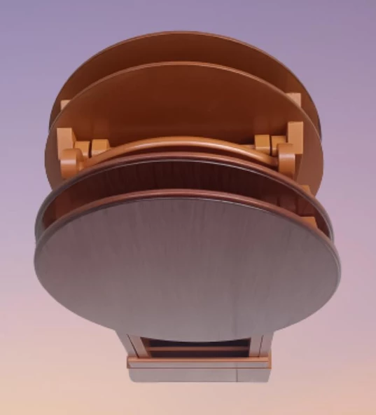 Çanta Zigon OVAL 90135 Dörtlü Model Ahşap MDF Parlak Ceviz Lake El Yapımı - 7