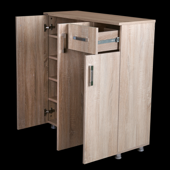 Ayakkabılık 12674 Çok Amaç Model Parlak SOMONE Hard suntalem Demonte 5raf El Yapı - 3