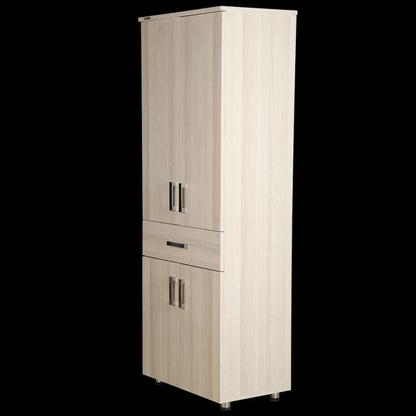 Çok Amaçlı 12686 Dolap Hard Model Parlak Carden Suntalem 4Raf 1Çekm 180cm El Yapı - 4