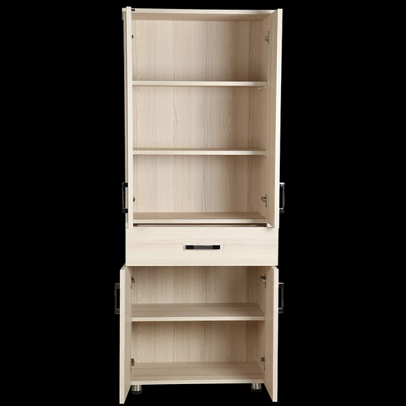 Çok Amaçlı 12686 Dolap Hard Model Parlak Carden Suntalem 4Raf 1Çekm 180cm El Yapı - 2
