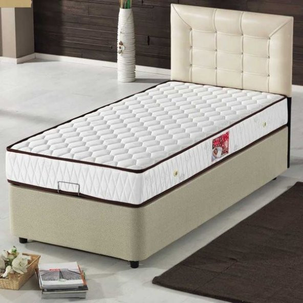 Baza-Başlık-yatak 13416 STANDART Kumaş Deri başlık Metal Çelik Ort Yatak 90*190