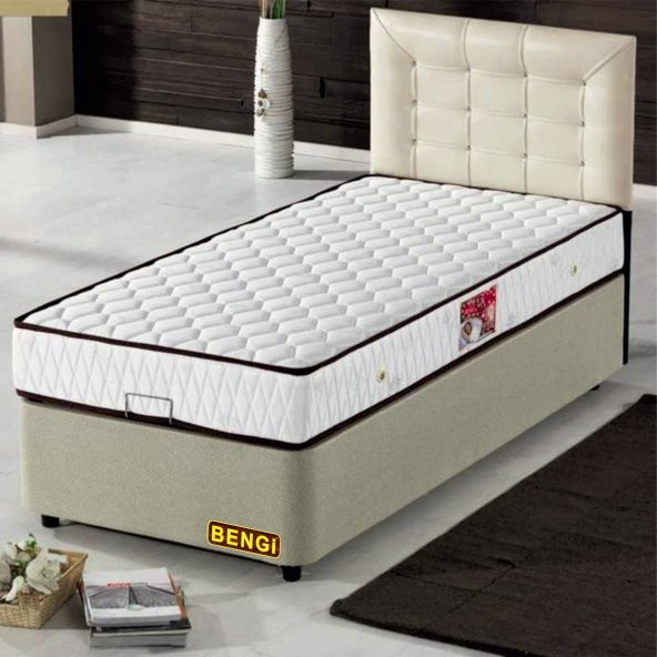 Baza-Başlık-yatak 13416 STANDART Kumaş Deri başlık Metal Çelik Ort Yatak 90*190 - 2