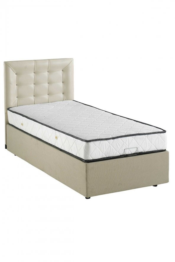 Baza-Başlık-yatak 13416 STANDART Kumaş Deri başlık Metal Çelik Ort Yatak 90*190 - 4