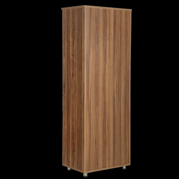 Çok 12688 Amaçlı Dolap 180 Model Hard Parlak CEVİZ Suntalem 4Raf 1Çekmec El Yapım - 5