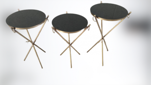 Brc Küpe 17628 zigon Metal Bakır Eskitme Gold renk ayak Kırılmaz siyah cam tabla