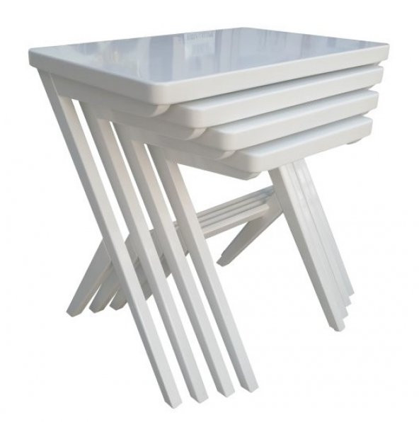 Zigon 17612 ılgz Klasik ÇAPRAZ Model Kayın ayak Parlak Beyaz Lake MDF El yapım - 2