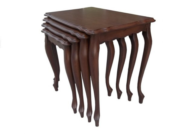 Zigon ST 17632 Klasik Model Sehpa Parlak Ceviz Nature Kayın Aslan ayak El yapım