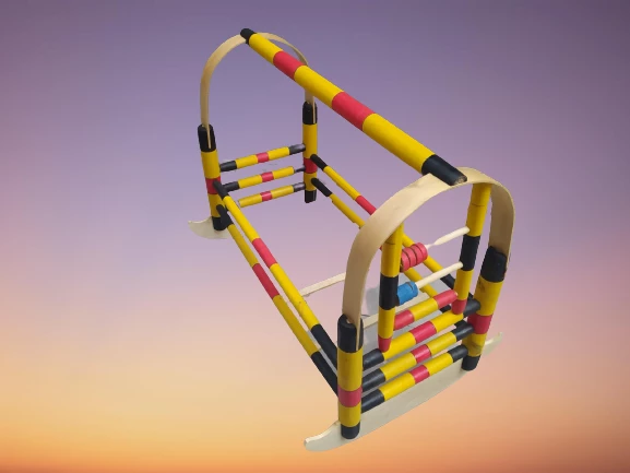 Beşik Bebek 18159 NATÜRE Hamak Hafif Sağlam Doğal ağaç Demonte Renk renk Sallanır - 7