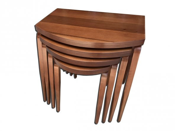 Zigon ILGZ 18029 D sehpa Model Ahşap Kayın Retro ayak Kaplama Parlk Ceviz El Yapı - Resim 2