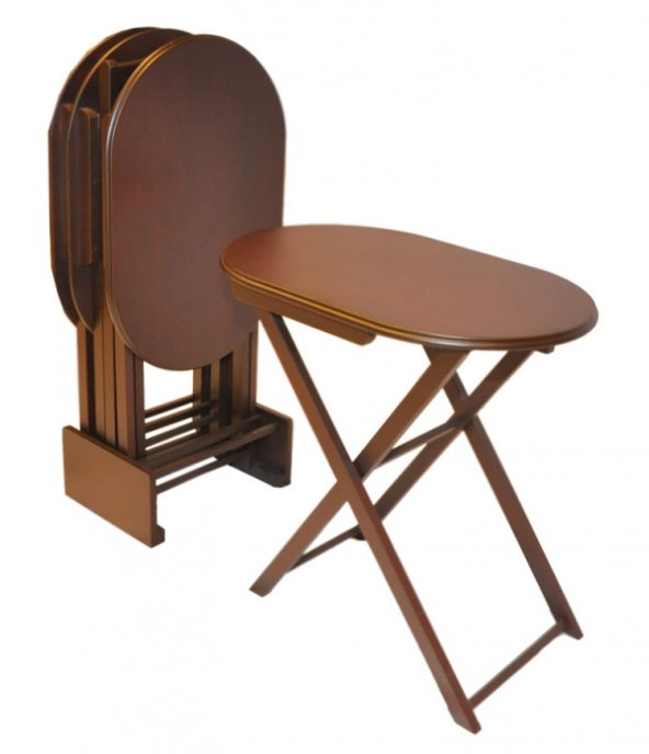 Zigon ÇANTA oval 18060  ahşap MDF Torna gövde ayak Parlak Ceviz Natüre El yapım - 4