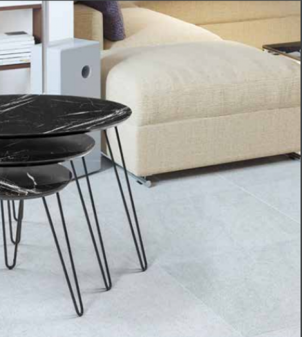 Zigon OSM 18244 Elips Klasik Model Metal V Ayak Siyah Parlak ahşap renk El Yapım - 3