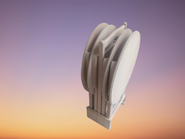 Zigon Sehpa 18206 Oval ÇANTA HAM ahşap MDF İnce Torna ayak ve gövde El Yapım - 2