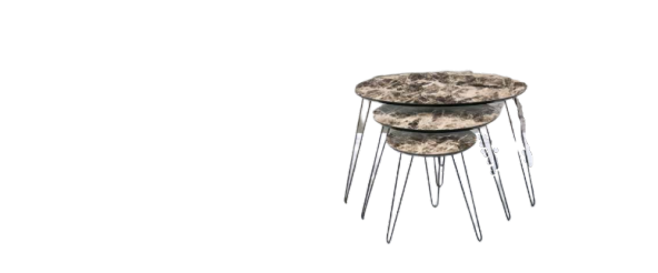Zigon OSM 18245 Elips Klasik Model Metal V ayak Ahşap tabla  Kutu sevk El Yapım - 2