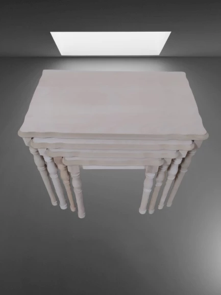 Zigon18189 sukut Klasik Sehpa Model Kayın İnce Torna Ayak HAM MDF Kaplam EL yapım - Resim 2