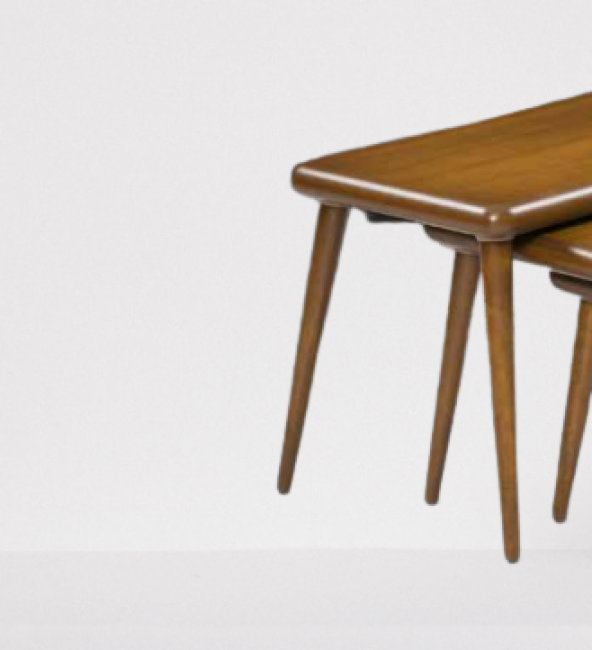 Zigon Osm 18258 CLASS Model klasik Sehpa Ceviz Ahşap Kayın retro ayak El Yapım - 3