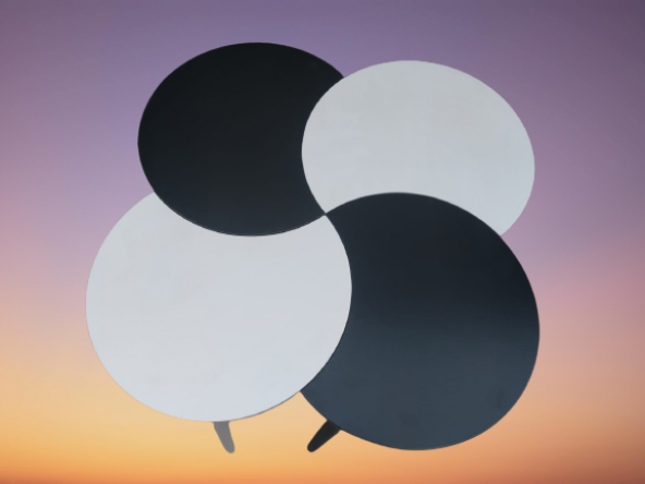 Zigon-Orta ST 19612 Sehpa Takım HİLAL Model Parlak Antrasit Beyaz Renk Kayın RETRO Ayak - 8