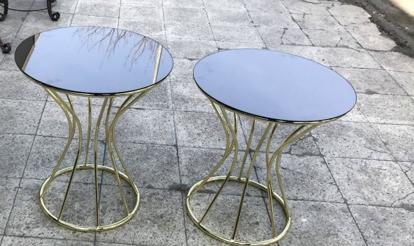 Brc 12396 Zigon KUM SAATİ Model Düz SİYAH Desen Metal GOLD Renk Kaplama El Yapım - 3