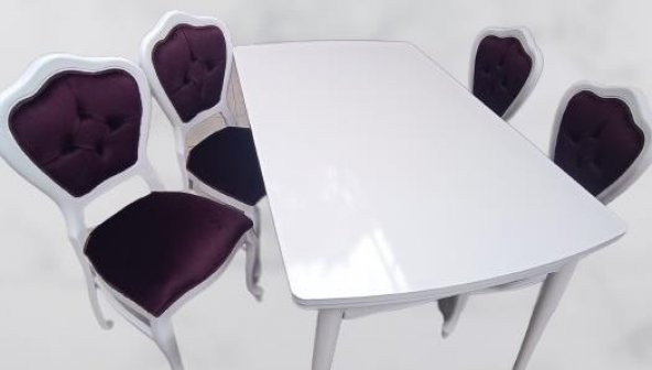 Masa Sandalye 90156 Tk Kayın Klasik Aslan ayak Model Suntalam Açıl Masa El yapım - 3