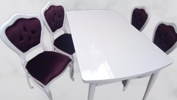Masa Sandalye 90156 Tk Kayın Klasik Aslan ayak Model Suntalam Açıl Masa El yapım - 4