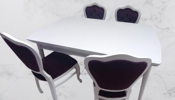 Masa Sandalye 90156 Tk Kayın Klasik Aslan ayak Model Suntalam Açıl Masa El yapım - 6