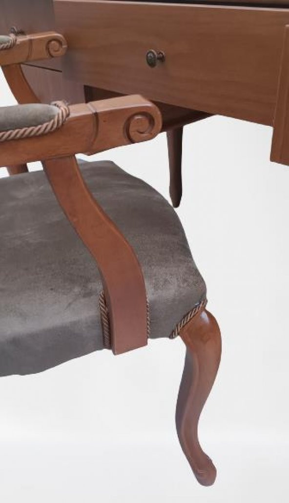Çalışma Masa 90019 ST Klasik Büyük Model Kayın Aslan Ayak Berjer Koltuk eskitme