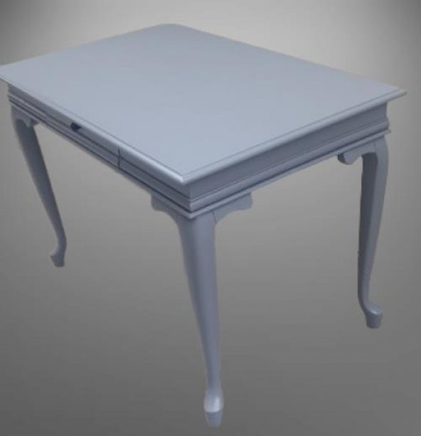 Çalışma masa ST 90139 model kayın aslan ayak çekmec parlak lake gri renk el yapım - 6