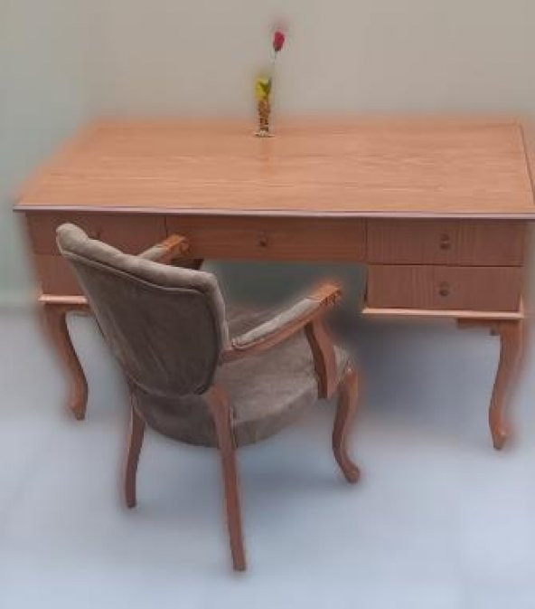 Çalışma Masa 90019 ST Klasik Büyük Model Kayın Aslan Ayak Berjer Koltuk eskitme - 4