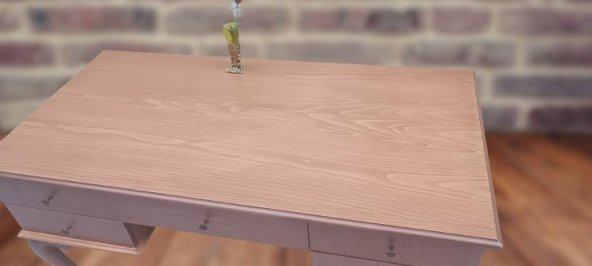 Çalışma Masa 90017 ST Klasik Model Kayın Aslan Ayak Ve Kaplam Tabla 5Çek El Yapım - 3