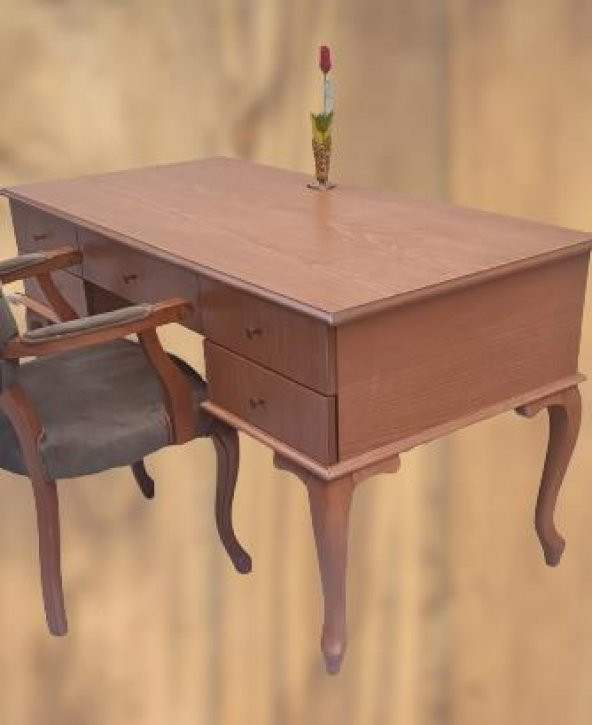 Çalışma Masa 90019 ST Klasik Büyük Model Kayın Aslan Ayak Berjer Koltuk eskitme - 8