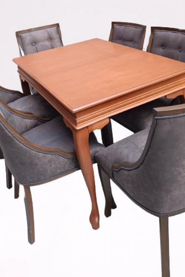 Masa 90005 Klasik Sandalye Yarım Kolçak Tk Model Kayın Aslan Ayak Ceviz El yapım - 2