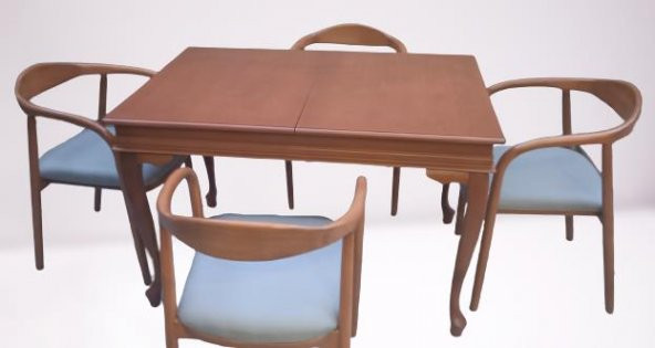 Masa 90007 Klasik Sandalye Yılan Tk Model Kayın aslan ayak Parlak Ceviz El yapım - 7