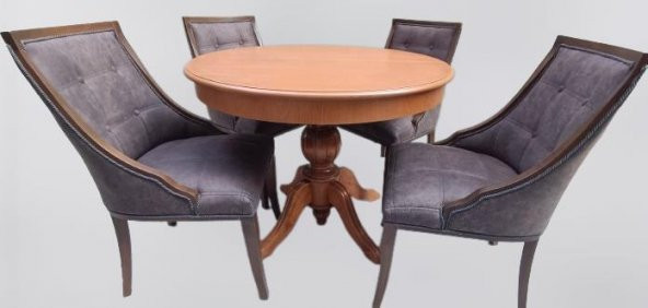 Masa ST Baba 90145 Ihlamur Ayak Model  Sandalye Zus 40 Asil Ahşap MDF  Kapitoneli - 2