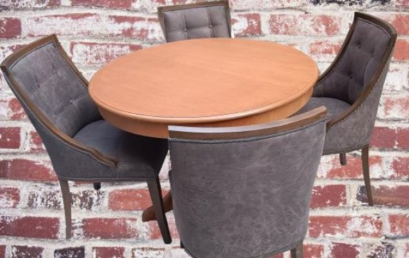 Masa ST Baba 90145 Ihlamur Ayak Model  Sandalye Zus 40 Asil Ahşap MDF  Kapitoneli - 7