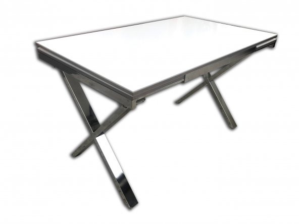 Masa 12633 X AYAK Metal Nikelaj Dikdörtgen Kelebek Yan Açılır Glosspan El yapım