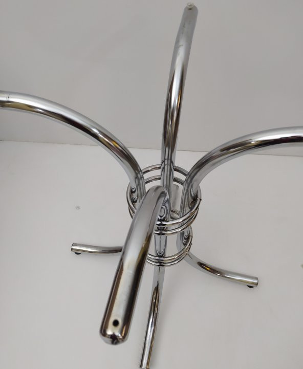 Masa Ayak 12479 Japon Metal MODEL Transmisyon Nikelaj  Yuvarlak Tabla El Yapım - 5