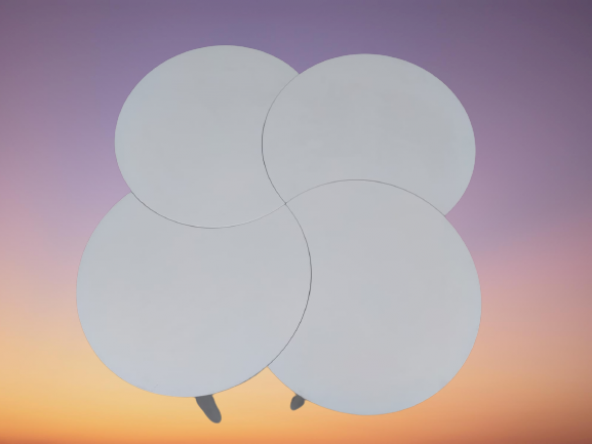 Zigon-Orta 19616 Sehpa Takım HİLAL Model Parlak Beyaz Kayın RETRO Ayak Elyapım - 4