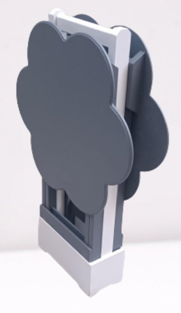 Çanta Zigon 90102 Sehpa Papatya  Model İkili Tk Ahşap Mdf Gri Renk Uyum El Yapım - Resim 5