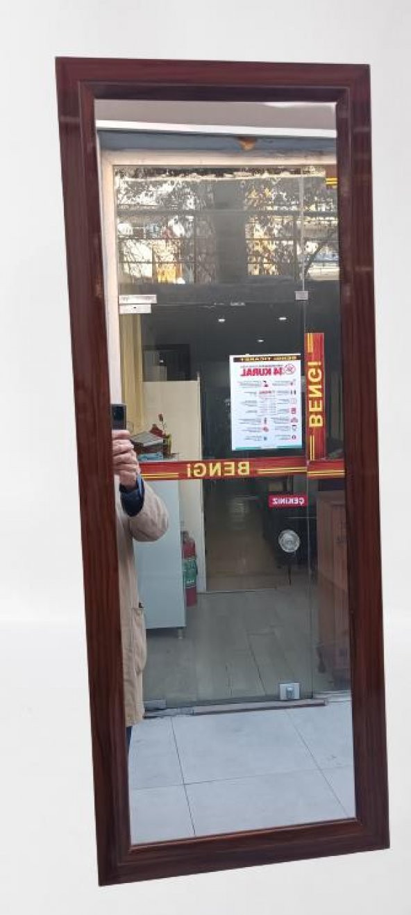 Boy 90021 Ayna MDF lam Çerçeve 1 Sınıf Ayna Parlak Ceviz Boya Kutu Sevk El yapım